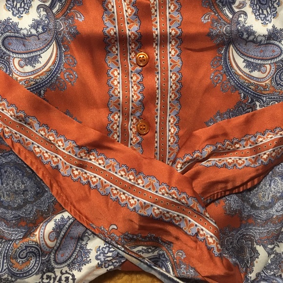 *H&M* cute little scarf paisley print tie up top - Picture 4 of 7